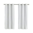 thumbnail image 1 of Your Zone White Blackout with Sheer Overlay Grommet Curtain Panel, 37" x 63", 1 of 8