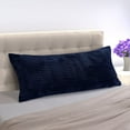 Your Zone Navy Blue Wale Cord Body Pillow, 20" x 48"