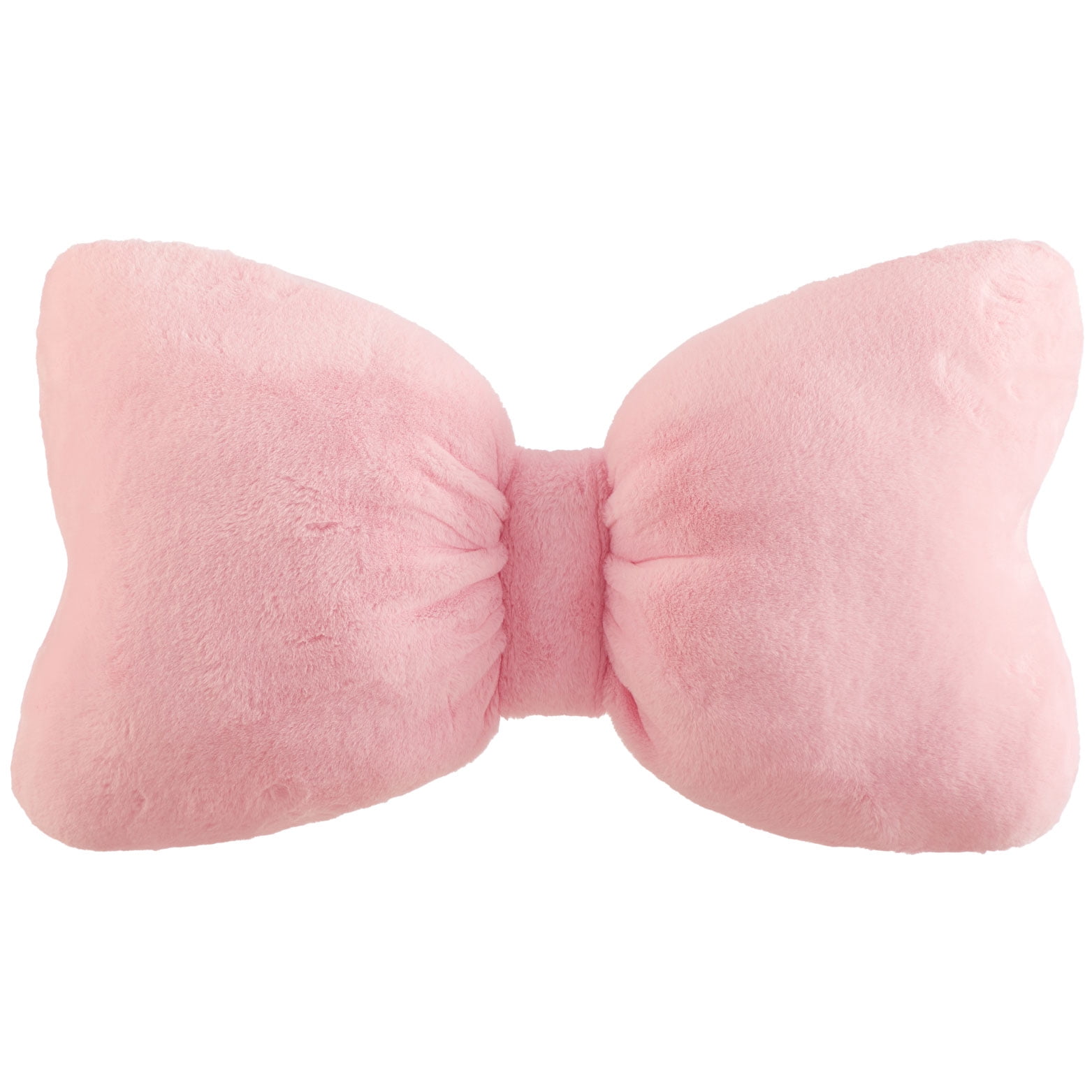 Your Zone Bow Shaped Plush Body Pillow, Pink, Soft & Cozy