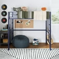 thumbnail image 1 of Your Zone Brittain Twin Metal Loft Bed, Navy Blue, 1 of 18