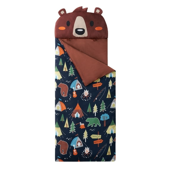Your Zone Brown Bear Glow in the Dark Child's Nap Mat, 24" x 70"
