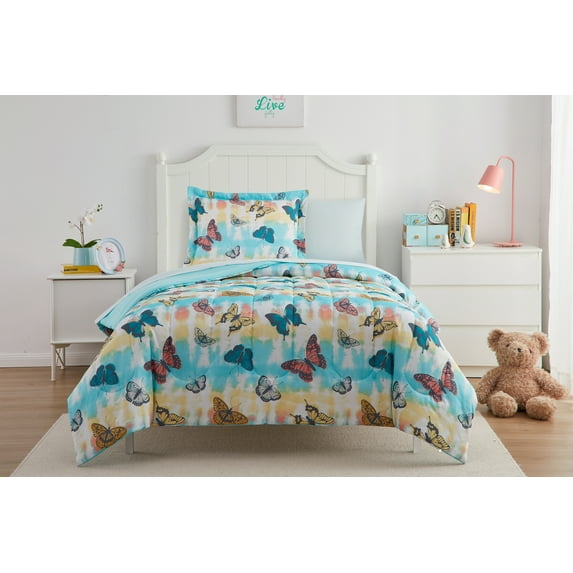Your Zone Butterfly Bed-in-a-Bag Coordinating Bedding Set, Twin