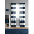 thumbnail image 1 of Your Zone Cabana Stripe Room Darkening Curtain Panel Pair, Set of 2, Navy Blue, 30"W x 84"L, 1 of 7