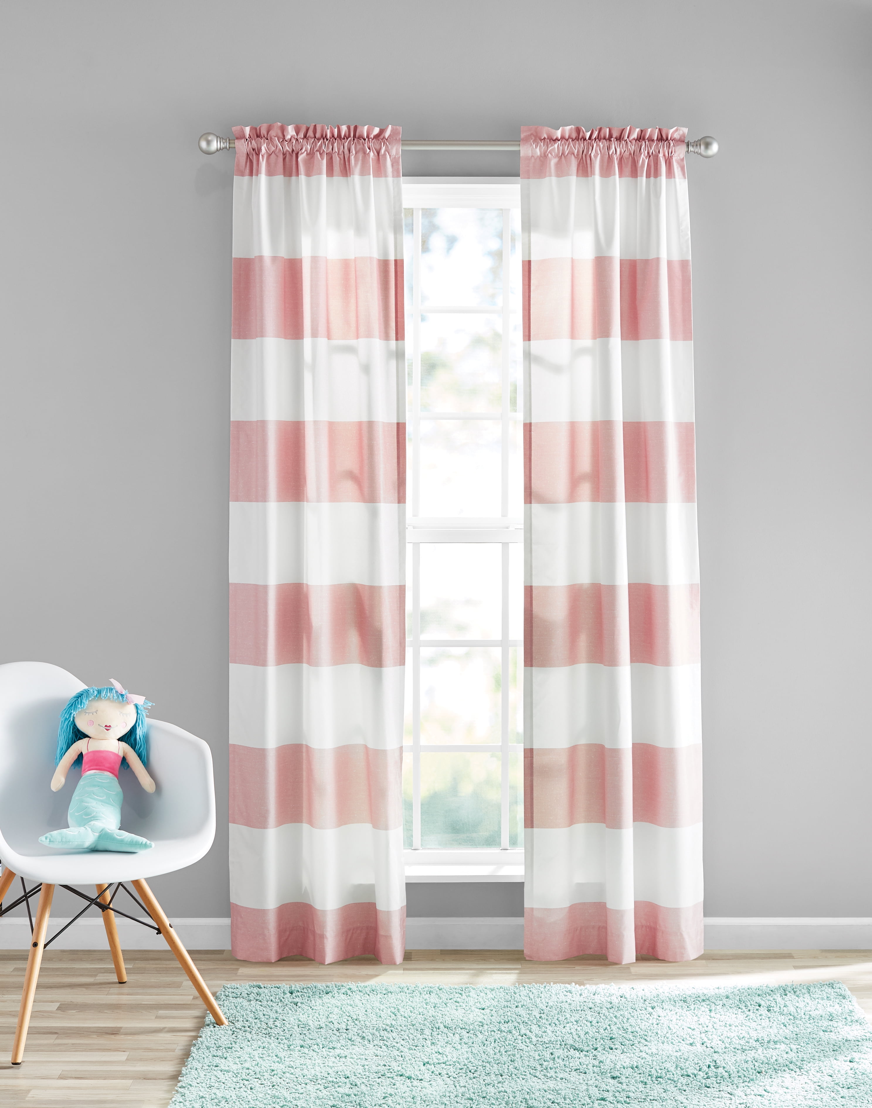 Your Zone Cabana Stripe Room Darkening Curtain Panel Pair, Set of