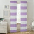 thumbnail image 1 of Your Zone Cabana Stripe Room Darkening Curtain Panel Pair, Set of 2, Purple, 30"W x 84"L, 1 of 8