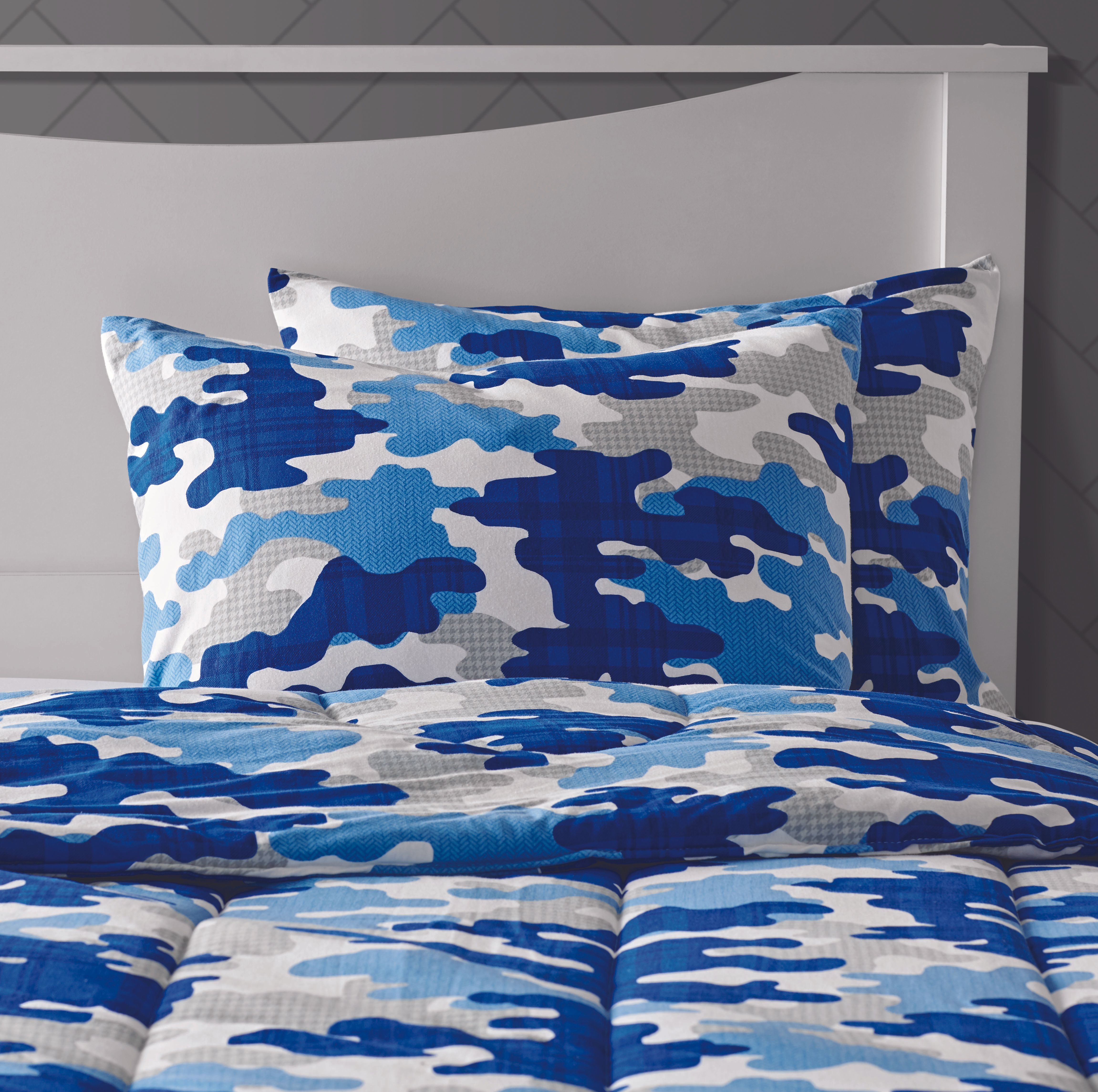 Your Zone Camo 150GSM Jersey Teens Comforter Set, 100 PolyesterFilled, Full/Queen , 3 Pieces