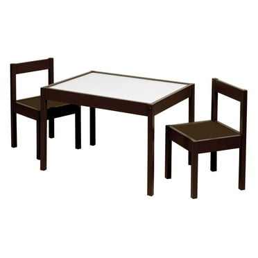 Your Zone Child 3-Piece Table and Chairs Set, in Espresso Age Group 1 to 5 Years Old.