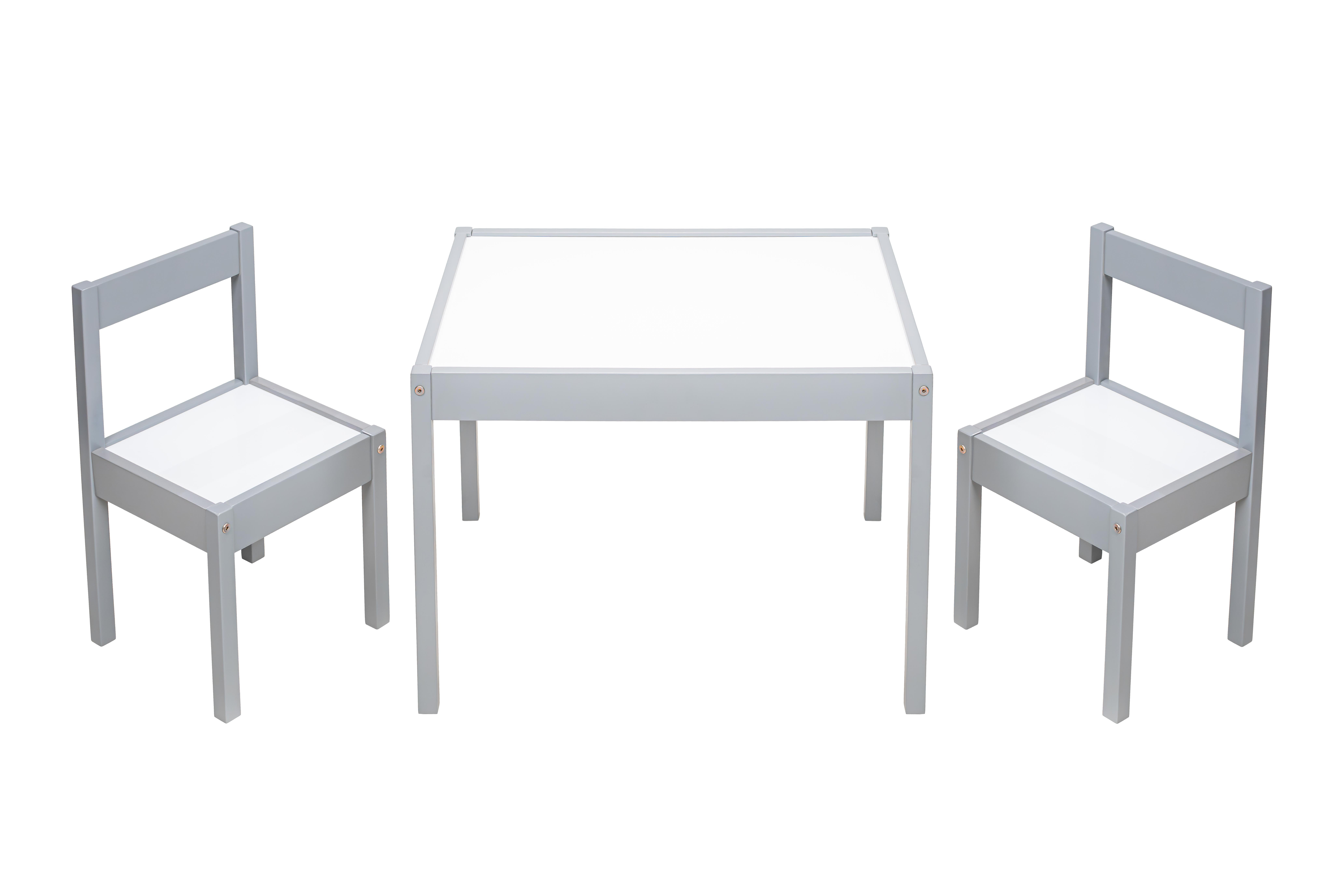 Your Zone Child 3-Piece Table and Chairs Set, in Gray Age Group 1