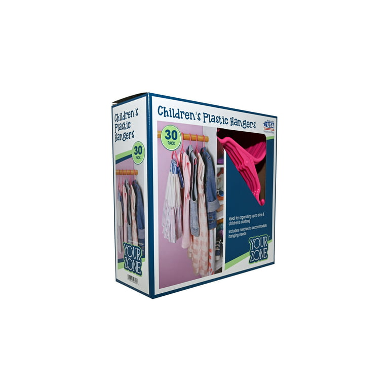 Kids Coat Hanger 30 Pack - Pink