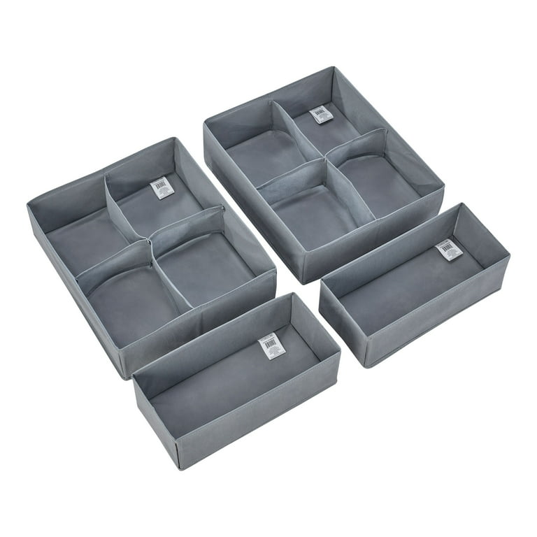 Set of 4 Collapsible Fabric Drawer Organizers - Brightroom™
