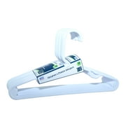 Your Zone Kids' Clothing Hangers, White, 10-Count, Fits Sizes Up to 8, Durable Plastic