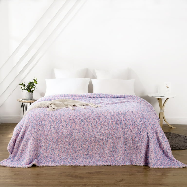 Your Zone Pink Purple Sherpa Blanket Twin Full Walmart