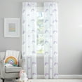 thumbnail image 1 of Your Zone Embroidered Rainbow Rod Pocket Sheer Curtain Panel, 38" x 84", 1 of 5