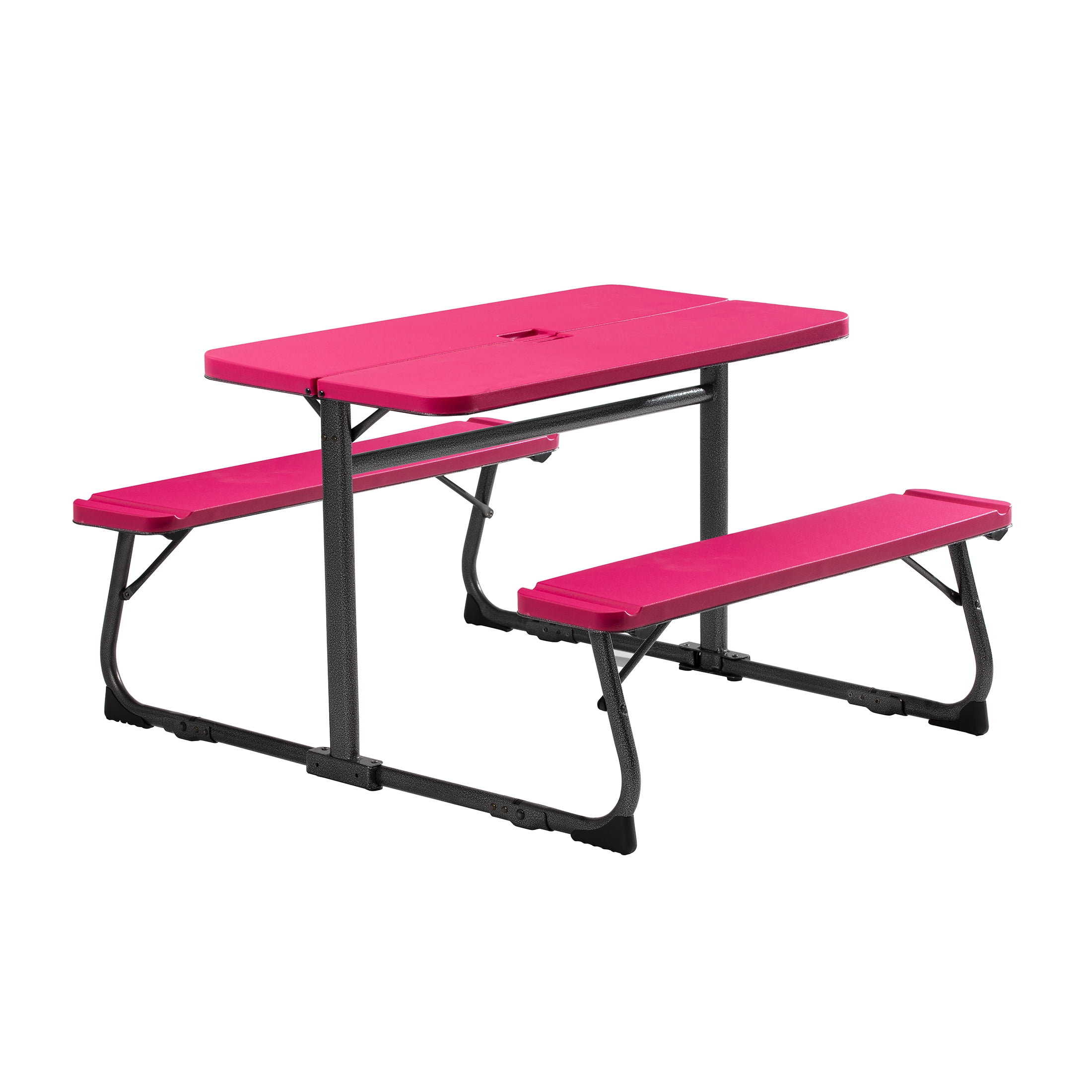 Your Zone Folding Kid's Picnic Activity Table for Ages 3-8, Pink