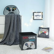 Your Zone | Gamer | 3 Piece Set, Includes Storage Cube, 50" x 60" Throw & Decorative Pillow
