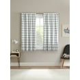 thumbnail image 1 of Your Zone Gingham Plaid Blackout Curtain Panel Pair, Set of 2, Gray, 37" W x 63" L, 1 of 6