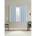 thumbnail image 1 of Your Zone Gingham Plaid Blackout Curtain Panel Pair, Set of 2, Light Blue, 37" W x 63" L, 1 of 6