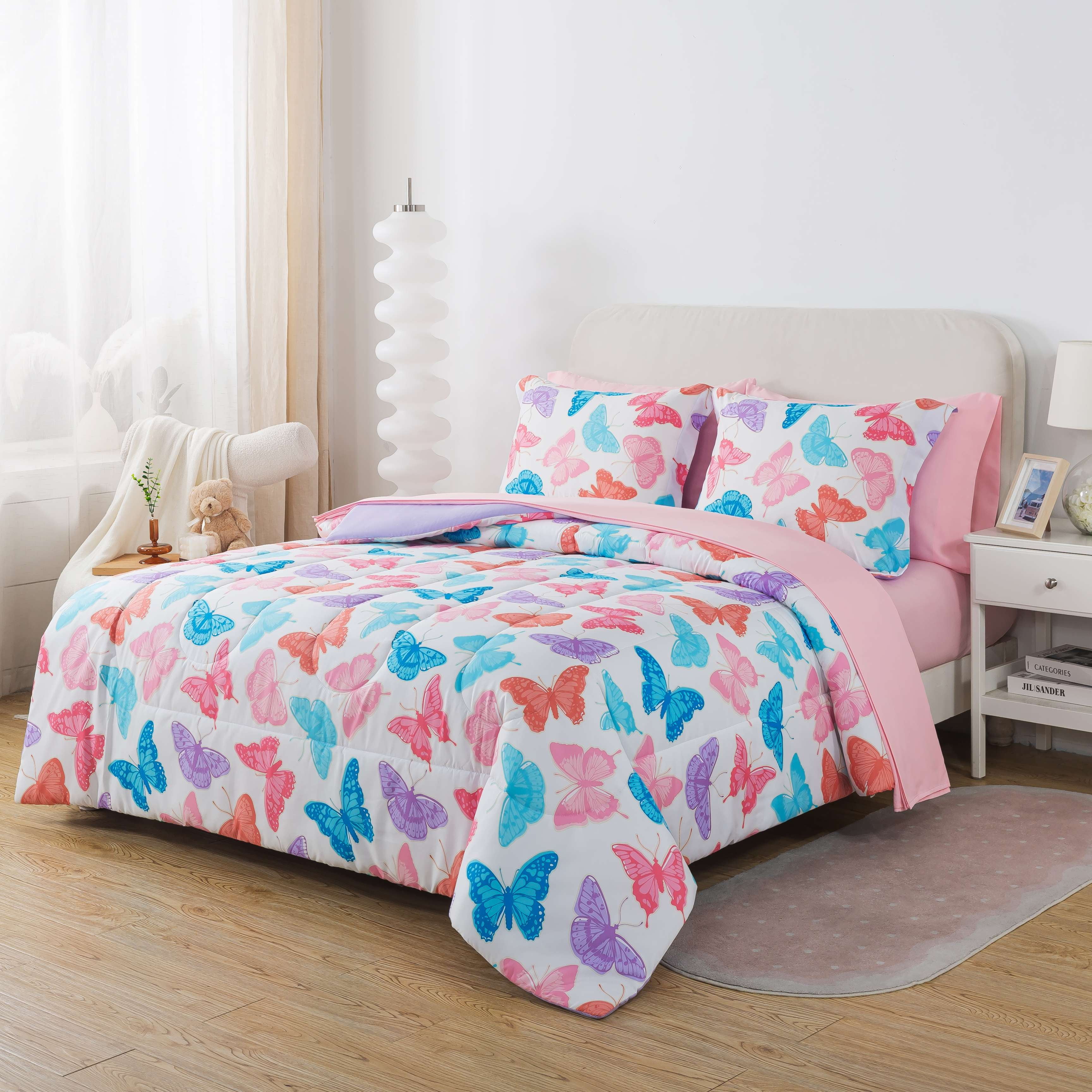 Free Shipping! Your Zone Glow in the Dark Butterfly Bedding Set