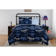 Your Zone Glow-in-the-Dark Dino Bed-in-a-Bag Coordinating Bedding Set, Twin