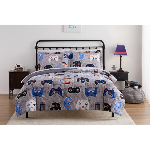 Your Zone GlowintheDark Gamer BedinaBag Coordinating Bedding Set