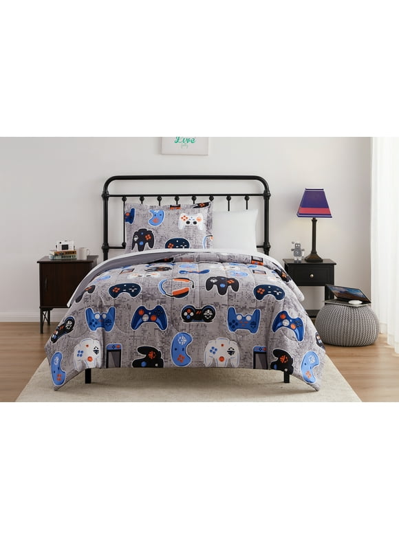 Your Zone Glow-in-the-Dark Gamer Bed-in-a-Bag Coordinating Bedding Set, Twin