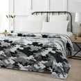 thumbnail image 1 of Your Zone Gray Camouflage Polyester Velvet Plush Throw Blanket, Twin/Full, 72" X 90", for Kids, 1 of 9