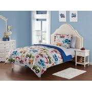 Your Zone Gray Trucks 5-Piece Bed in a Bag Bedding Set with Sheet Set, Twin/XL