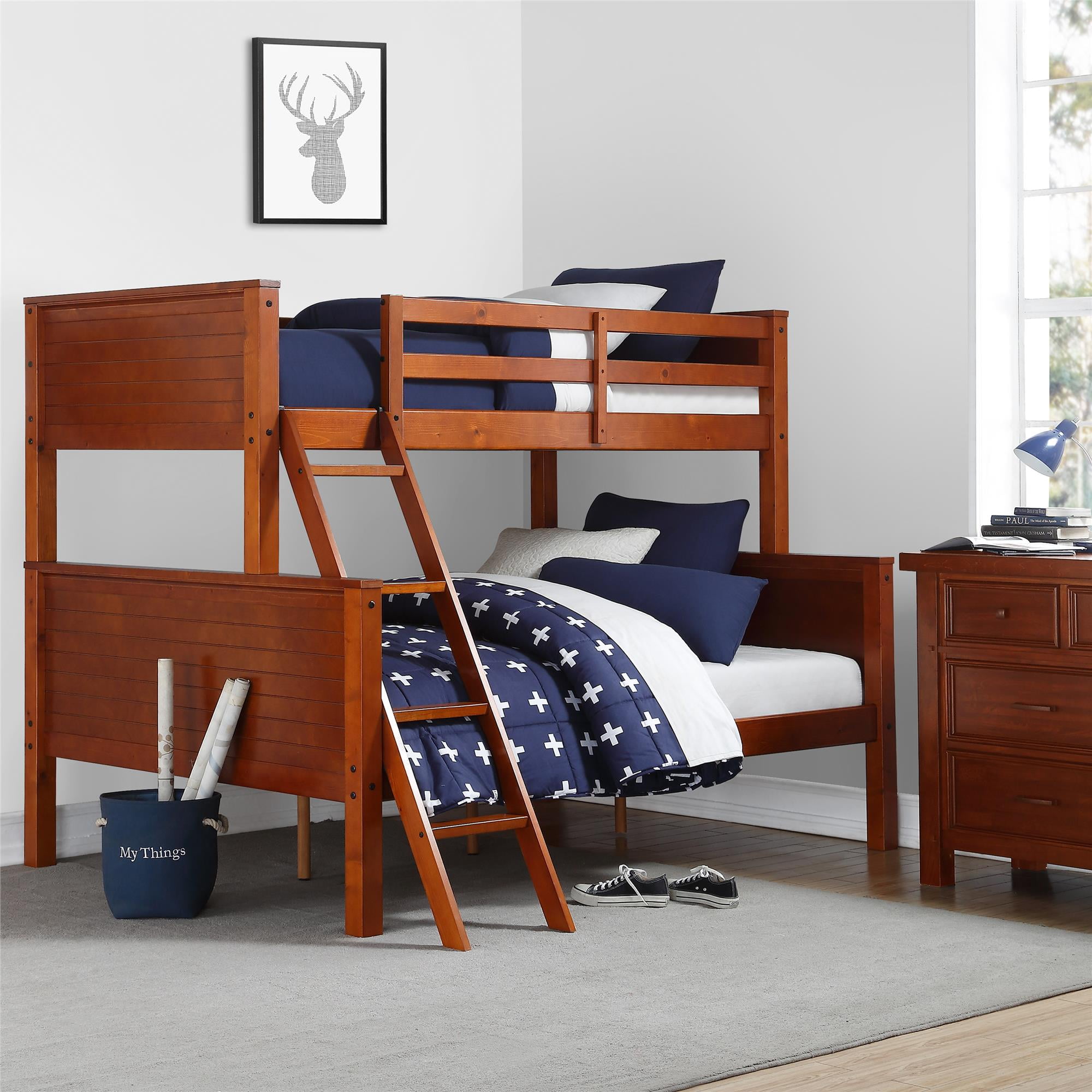 Shop Your Zone Kenzo Convertible Twin-Over-Full Wood Bunk Bed 