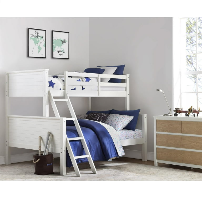 Your Zone Kenzo Convertible Twin-Over-Full Wood Bunk Bed