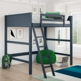 Your Zone Kiarah Full Size Loft Bed with Ladder, Blue
