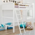 thumbnail image 1 of Your Zone Kiarah Full Size Loft Bed with Ladder, White, 1 of 7