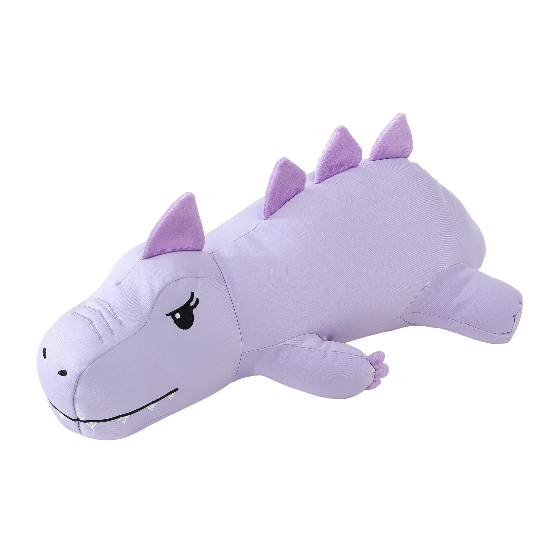 Your Zone Kids 23" x 7" Purple Dino Cooling Plush Pillow