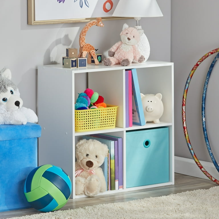 Your Zone Kids 4-Cube Storage Organizer, White - Walmart.com