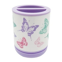 Your Zone Kids Butterfly Toothbrush Holder with Non-Slip Bottom