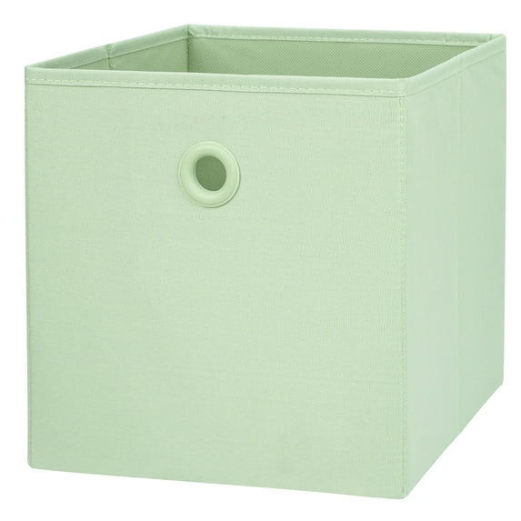 Your Zone Kids Collapsible Fabric Storage Bin, 10.5" x 10.5" x 10.75", Sage Green
