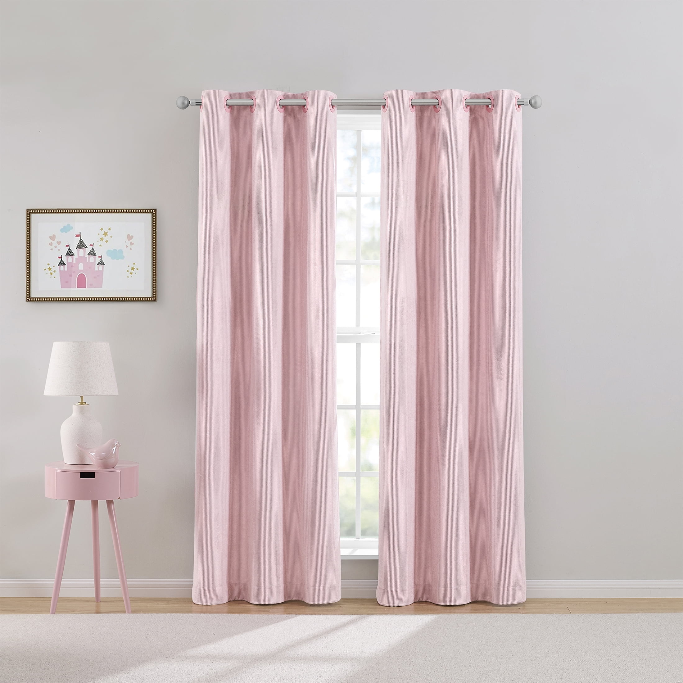 Your Zone Kids' Corduroy Blackout Curtain Panel, 1 Panel, Lilac