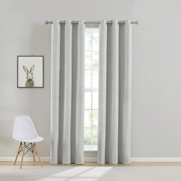 YZ Cord Panel Silver 84-Inch Curtains for Living Room