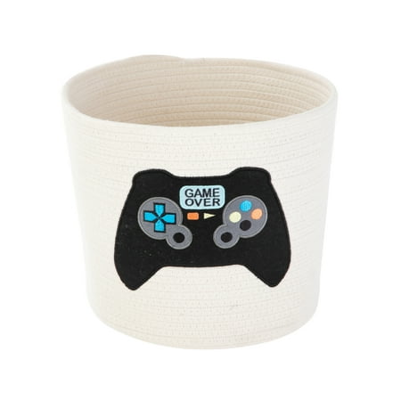 Your Zone Kids Gamer Cotton Rope Storage Basket, 12 in x 12 in x 10 in