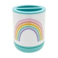 thumbnail interactive-video image 1 of Your Zone Kids Plastic Rainbow Toothbrush Holder with Non-Slip Bottom, 1 of 12