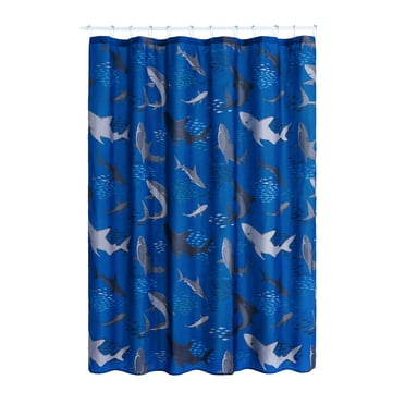 Your Zone Kids Shark Shower Curtain with Hooks