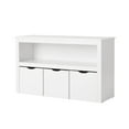 thumbnail image 1 of Your Zone Kids Toy Storage Cabinet with Three Rolling Bins, White Finish, 1 of 8