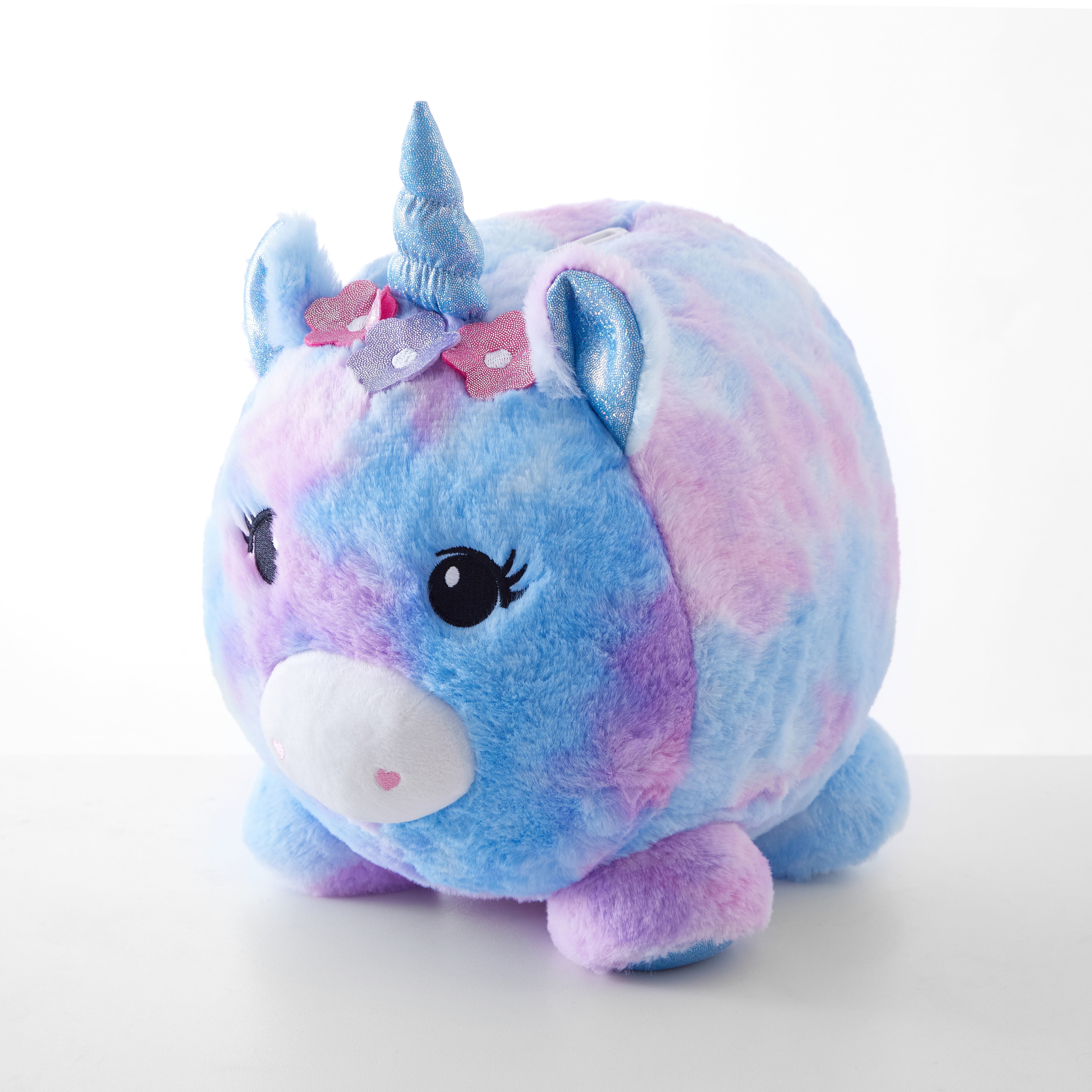Your Zone Kids Unicorn Coin Piggy Bank, Plastic, Lavender, 6"H