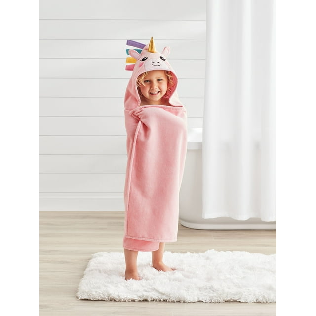 Your Zone Kids Unicorn Hooded Towel, Age 2-4, Great for Kids after a ...
