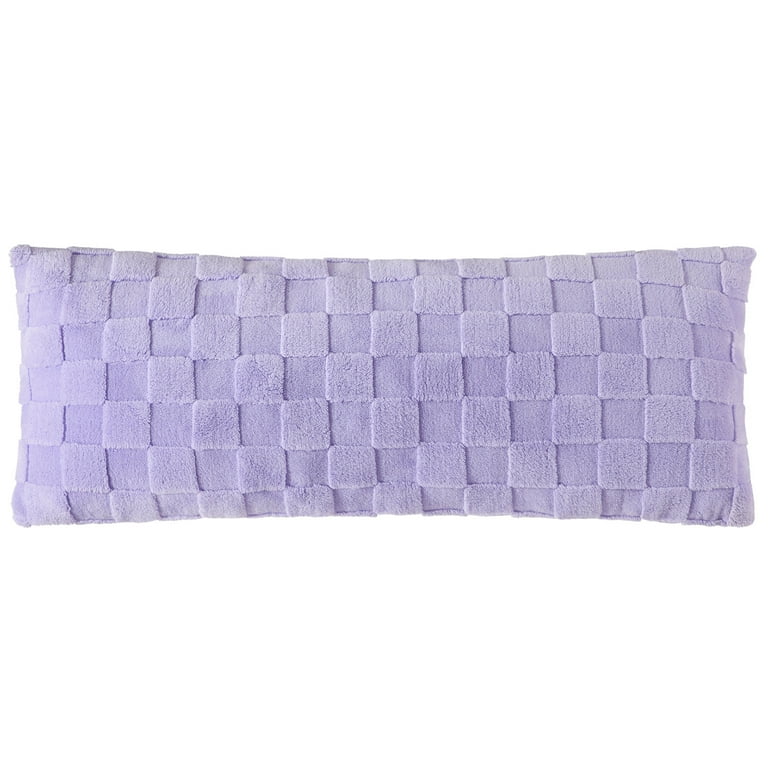 Your Zone Lilac Bud Checkerboard Plush Body Pillow, 19 Your Zone Lilac Bud Checkerboard Plush Body Pillow, 19