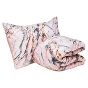 Your Zone Metallic Marble Comforter Bedding Set, Twin/Twin XL, Rose Gold