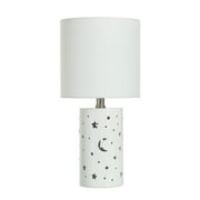 Your Zone Nightlight Table Lamp with White Shade, 8.5L x 8.5W x 17H, Stars and Space-Themed Design