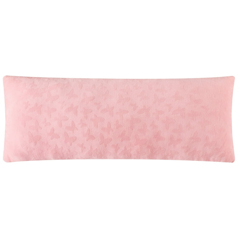 Your Zone Pink Starlight Embossed Butterfly Plush Body Pillow 19 x 48 Walmart