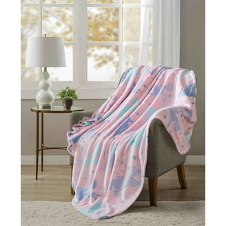 Blush Pink Zig-Zag Blanket Throw