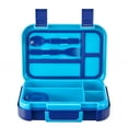 thumbnail interactive-video image 1 of Your Zone Kids Bento Lunch Box with Utensils, Blue, 4-Compartment Food Container, 1 of 10