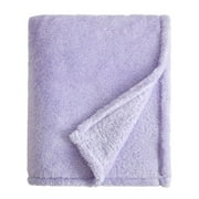 Your Zone Purple Kids Faux Fur Throw Blanket, 72 in x 50 in